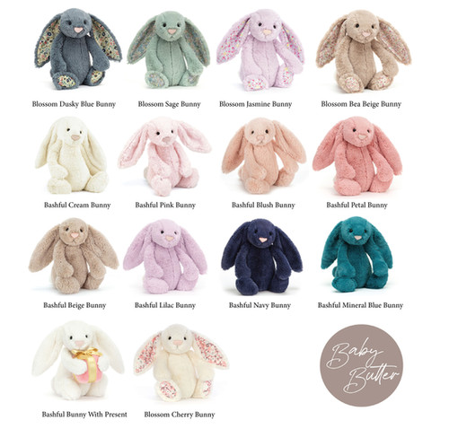 Bashful Viola Bunny (Medium, 31cm) - Personalised Jellycat Bunny