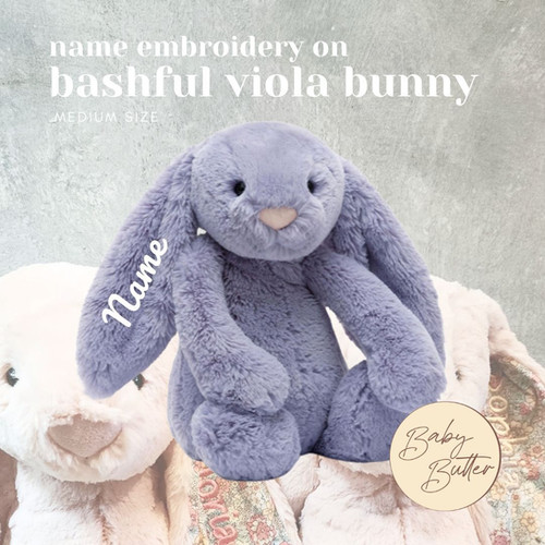 Bashful Viola Bunny (Medium, 31cm) - Personalised Jellycat Bunny