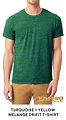 TURQUOISE + YELLOW Melange Drifit Roundn