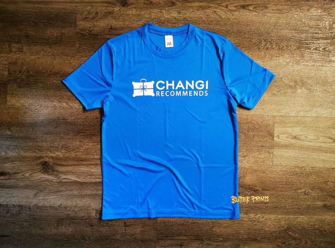 Turquoise Blue Drifit Roundneck T-shirts with white print - butterprints.com.sg1.JPG