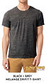 BLACK + GREY Melange Drifit Roundneck -