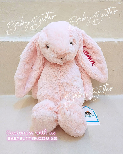 Bashful Pink Bunny (Medium, 31cm) - Personalised Jellycat Bunny
