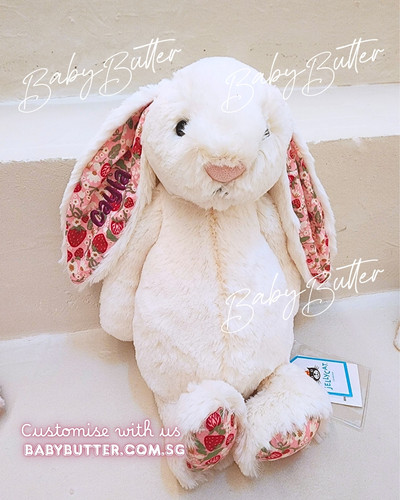 Bashful Silver Bunny (Medium, 31cm) - Personalised Jellycat Bunny
