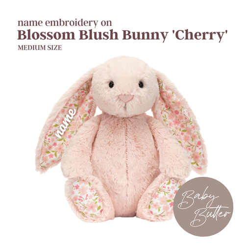 Blossom Blush Bunny 'Cherry' (Medium, 31cm) - Personalised