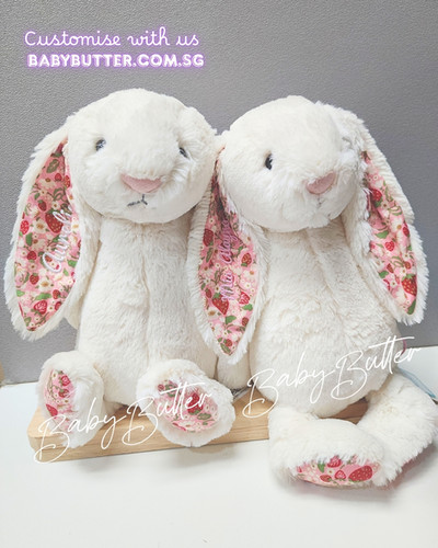 Bashful Pink Bunny (Medium, 31cm) - Personalised Jellycat Bunny