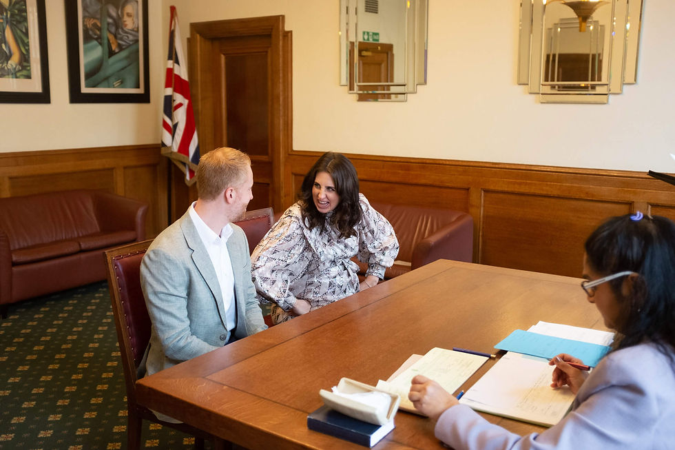 A wedding ceremony at Wandsworth town hall