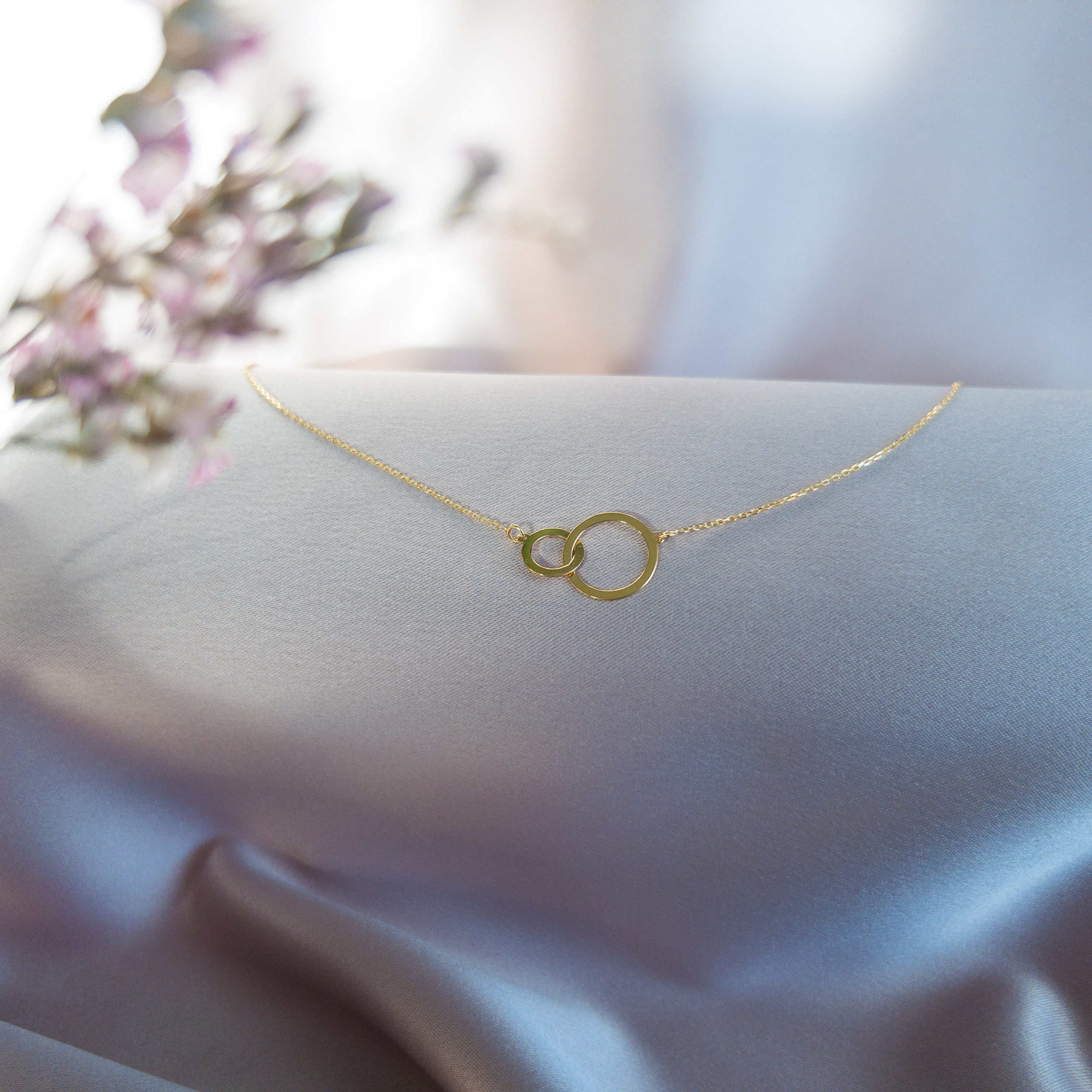 Arany nyaklánc két körrel-NY4