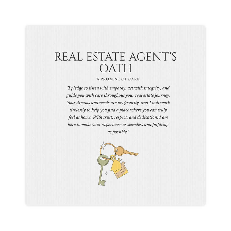 Real Estate Agent's Oath on Canvas