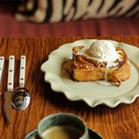 brioche perdue - glace vanille - Salon de Thé La Chocolaterie Le Jardin Sucré