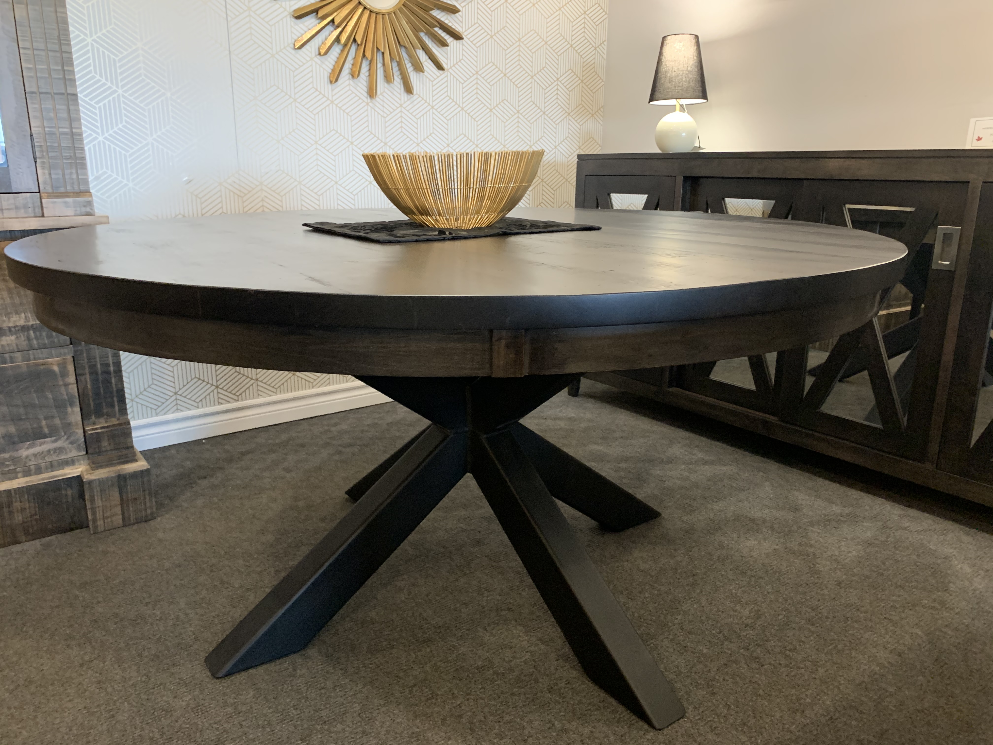 60" Round table with Hedgehog base