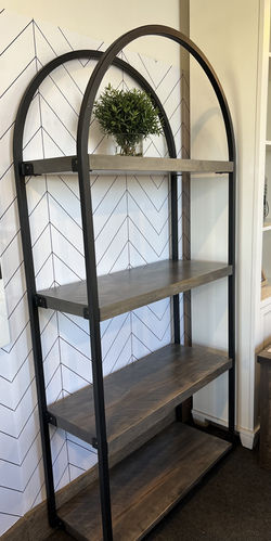 curved bookcase