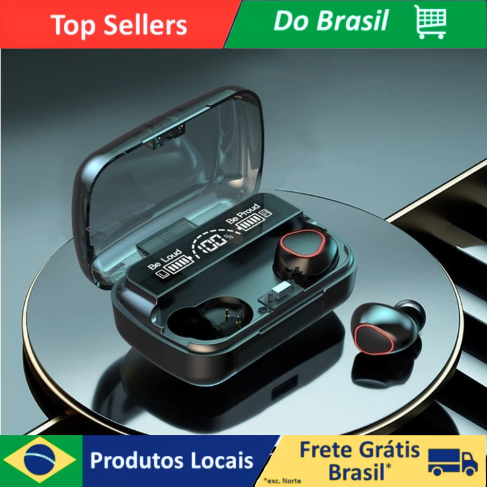 5.1 Bluetooth Headset with LED Case Digital-Waterproof, Powerful, Long Battery,