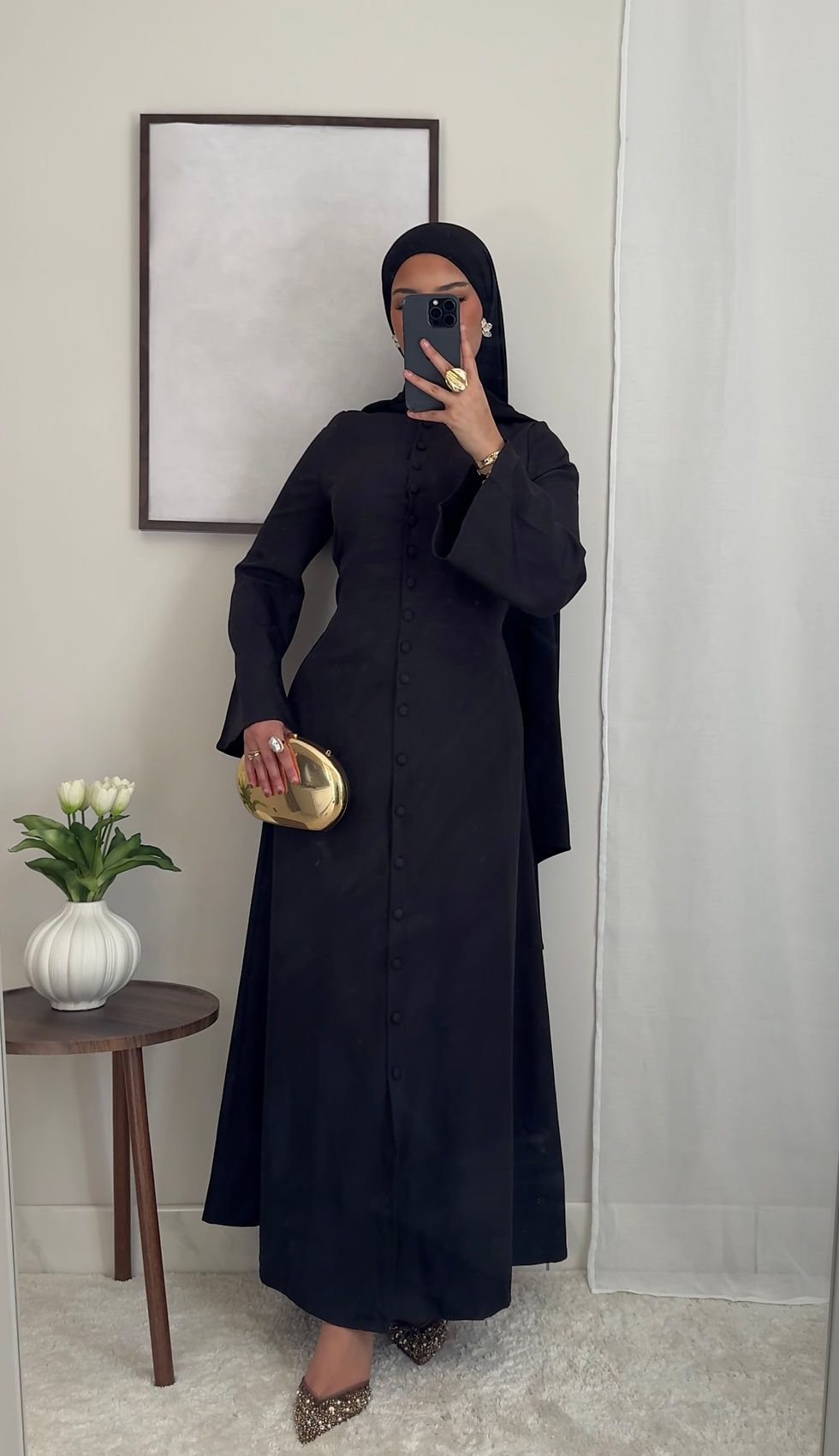 Robe Tahara - noir -