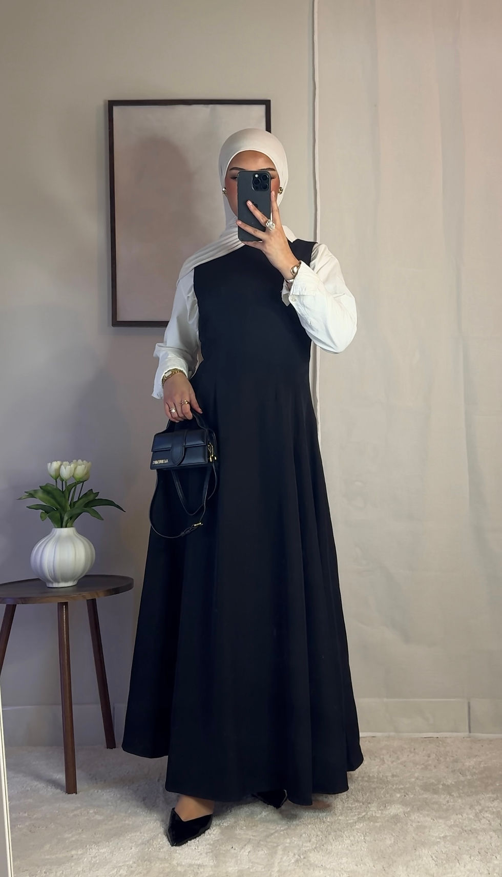Robe classique sans manches - noir -