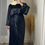 Miniature : Abaya Drapée satin - noir -