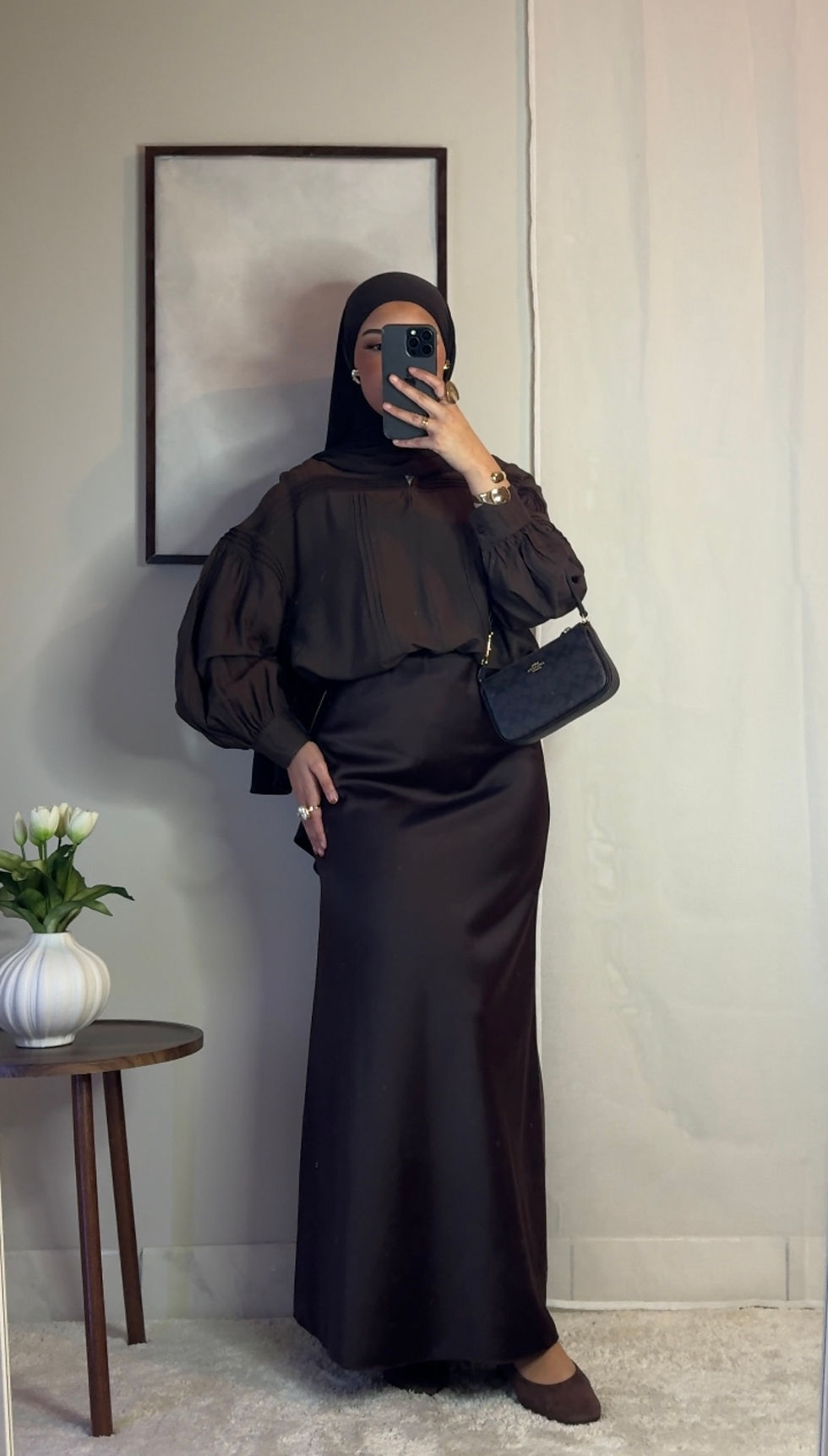 Blouse classique - café -