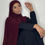 Miniature : Hijab Jersey coton - bordeau -