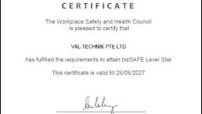Awarded bizSAFE STAR Certification 