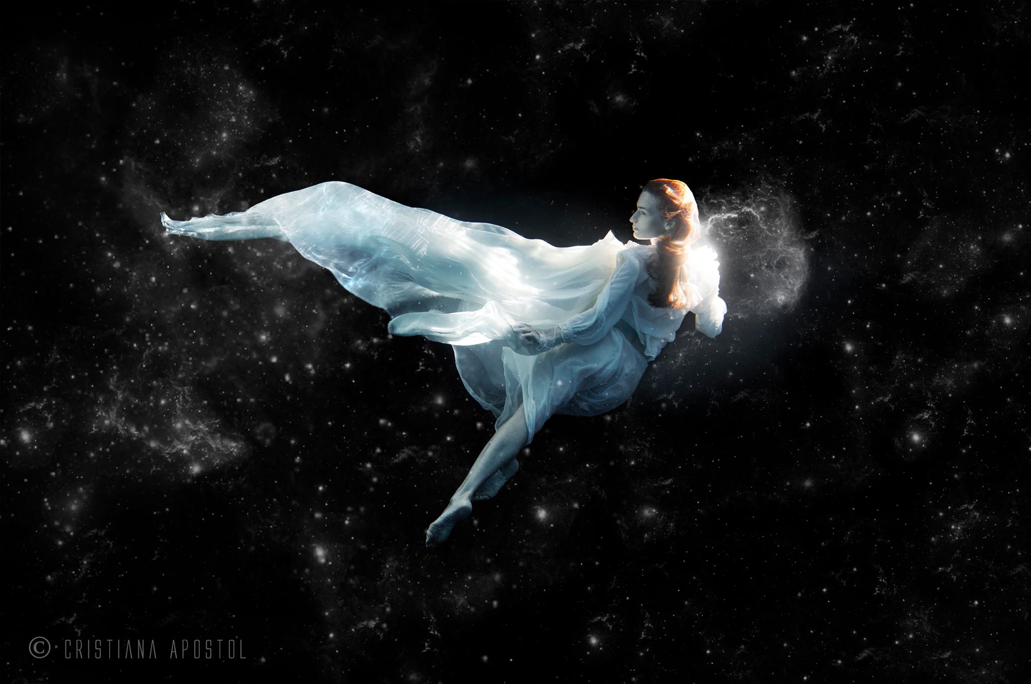 Whispers — underwater concept photograph by Cristiana Apostol