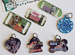 Pet dye sublimated  ID tags slide on or hanging