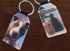 Faux leather key chain