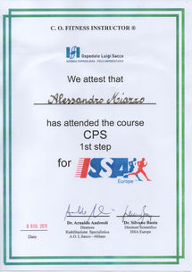 Certificazione Alessandro Miazzo | Personal Trainer Como e Online