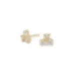 trio diamond cluster stud earrings