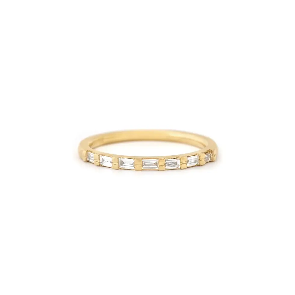 seven diamond baguette ring