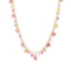 multi-gemstone fringe necklace