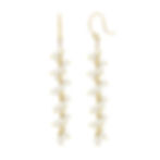pearl beaded spiral earring