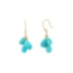 turquoise briolette cluster earrings