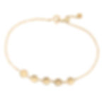 gold five hammered disc bracelet