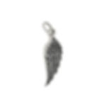 silver and diamond wing charm