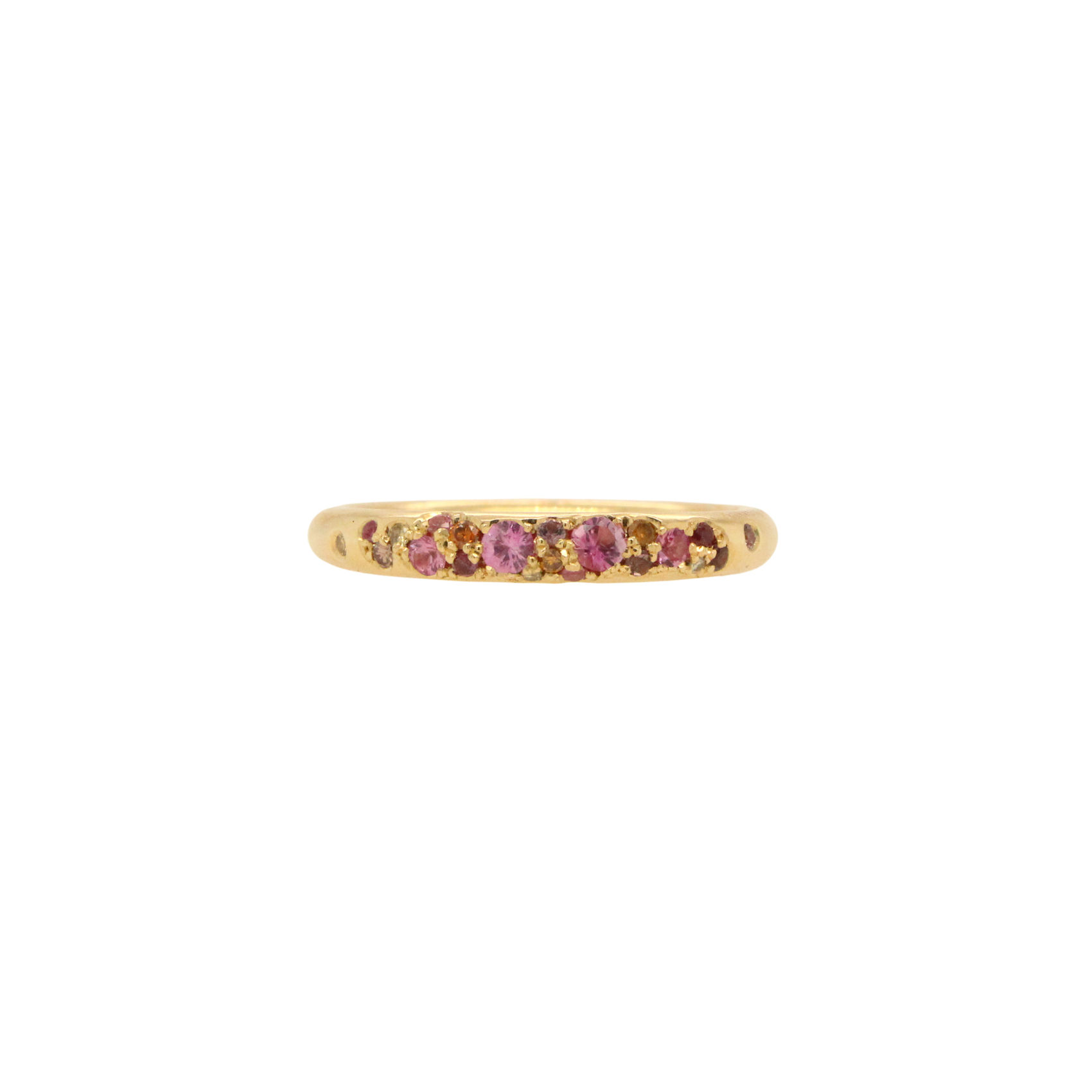 pink and orange sapphire 'fredag mini' ring