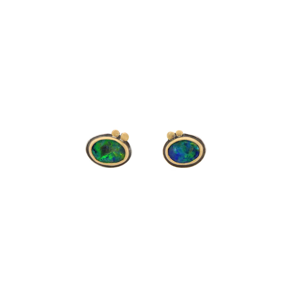 australian opal stud earrings