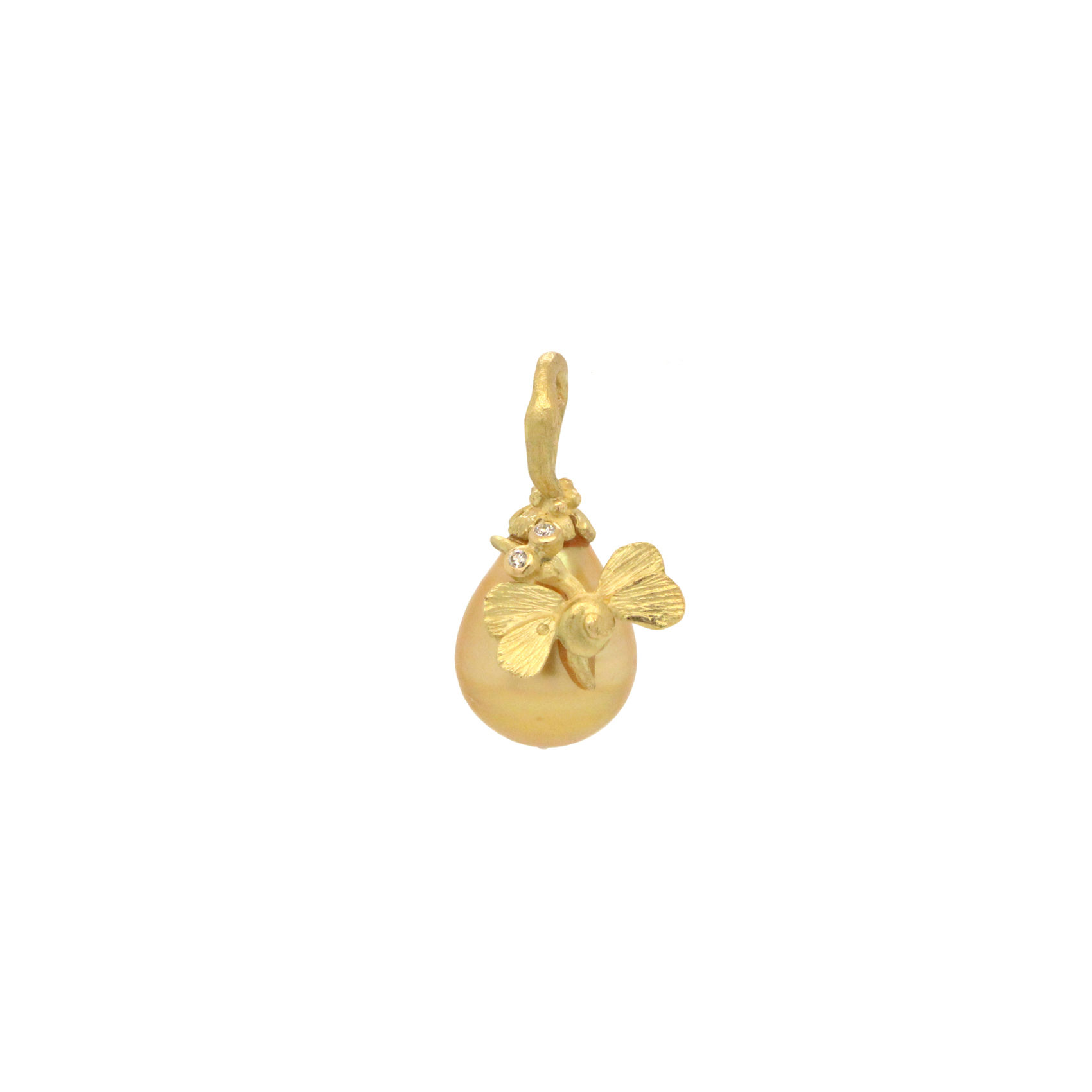 golden south sea pearl pendant