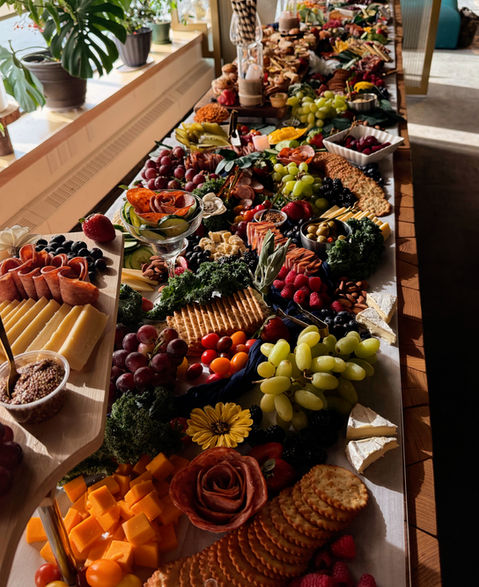 Elevated grazing table at Yellowknife's Visitor Centre