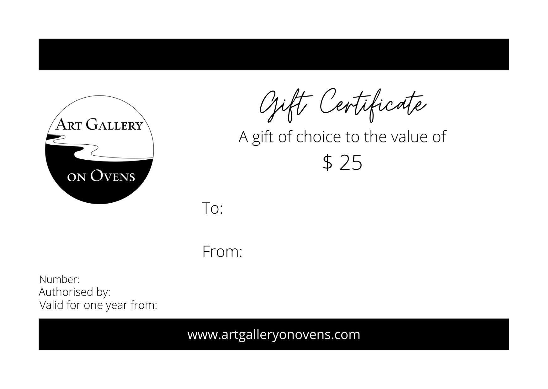 $25 Gift Certificate