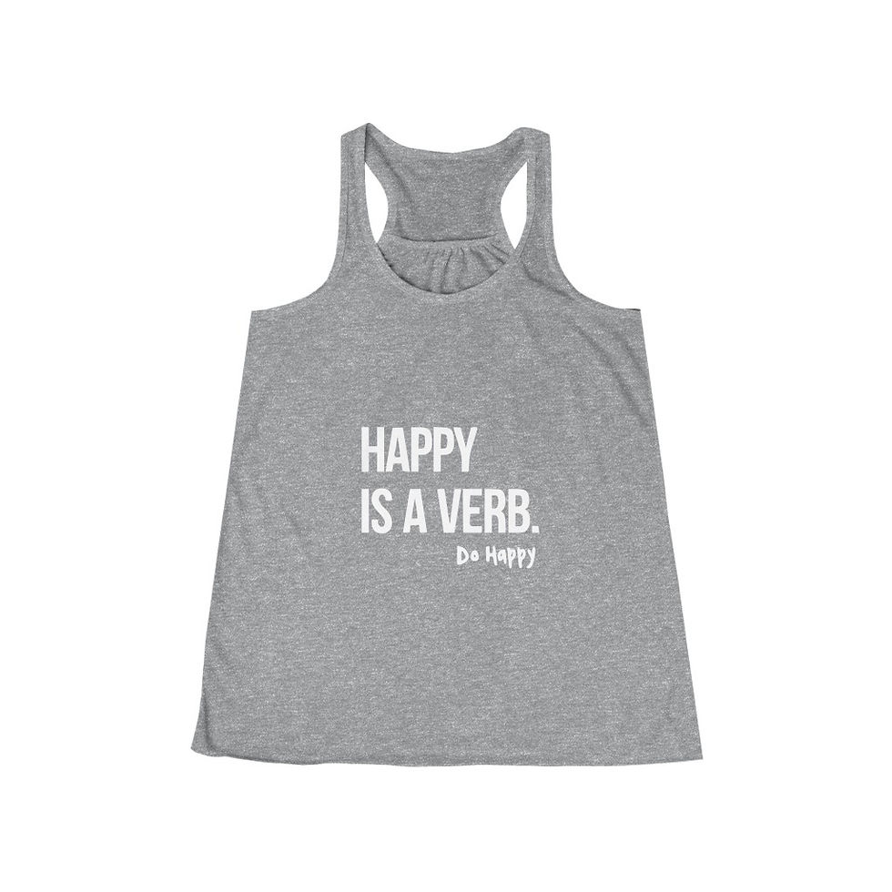 Thumbnail: Women's Flowy Racerback OG White Logo Tank