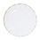 Thumbnail: 10 Pack | 11" Clear Disposable Plastic Dinner Plates With Gold Ruffled Rim