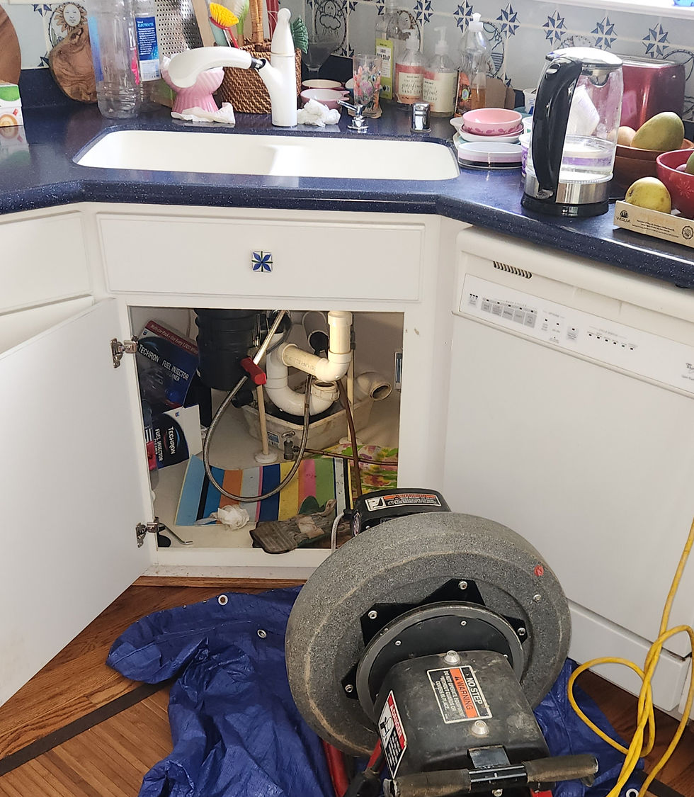 kitchen sink clog, getting snaked to cleared