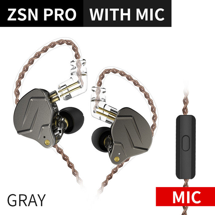 Thumbnail: KZ ZSN Pro Metal Earphones 1BA+1DD Hybrid Technology HIFI Bass Earbuds In Ear Mo
