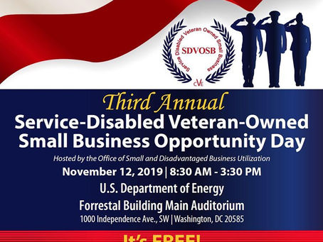Save the Date - Third Annual Service-Disabled Veteran-Owned Small Business Opportunity Day