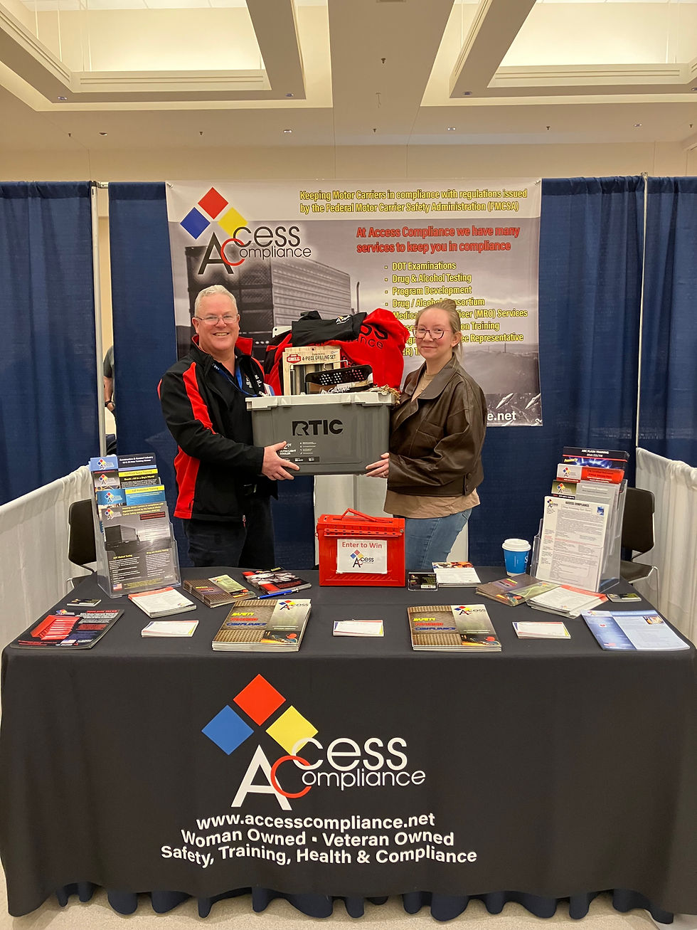 Congratulations to Krystal Conklin with DA Collin's for winning our Summer Cooler giveaway at the Safe Trucking Symposium!