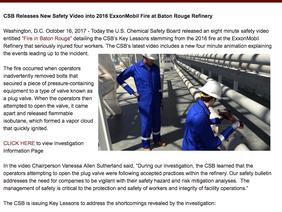 CSB Releases New Safety Video
