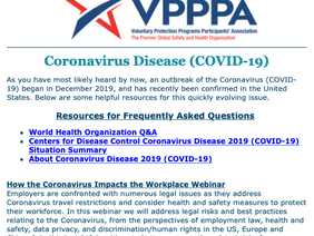 Coronavirus Disease (COVID-19) updates & a webinar regarding how it can impact the workplace