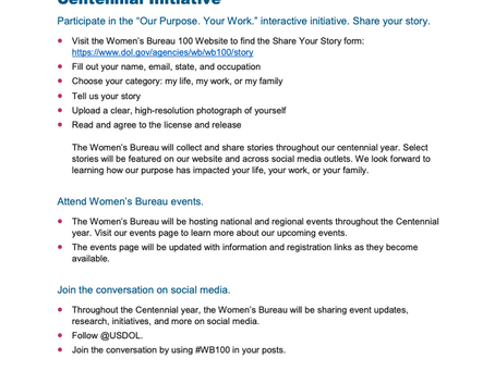 Celebrating 100 Years of the Women's Bureau