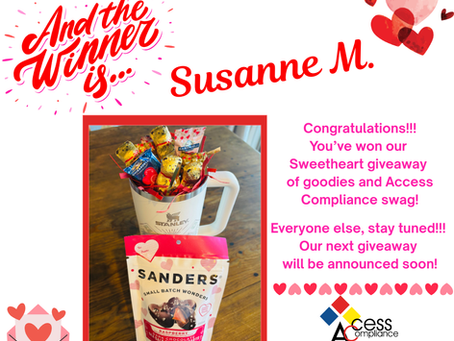 💕And the winner of our Sweetheart Giveaway is....💕