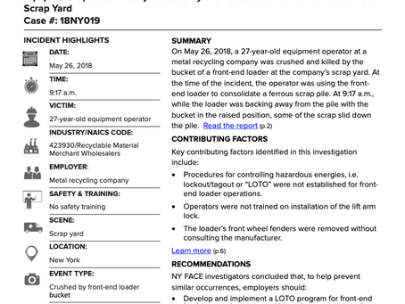 FATALITY ASSESSMENT AND CONTROL EVALUATION