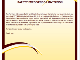 Northern Adirondack Safety and Health Council Safety Expo